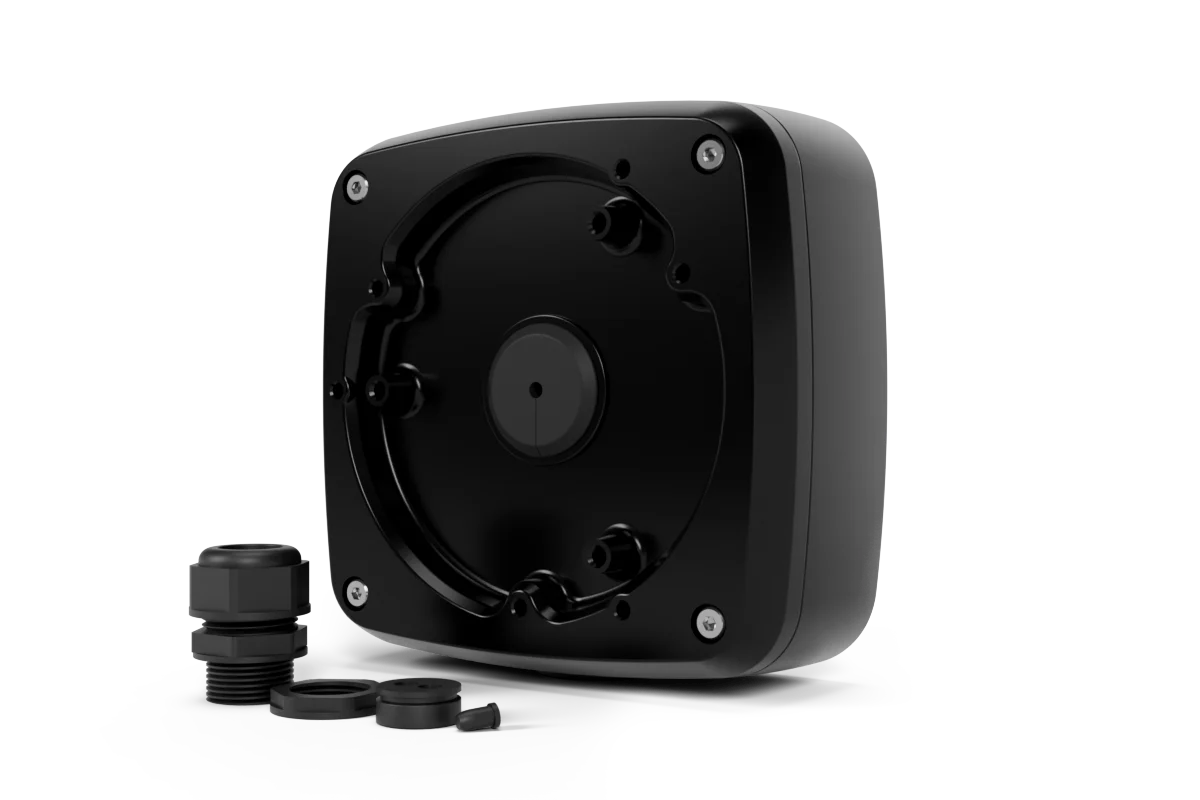 Outdoor Square Junction Box with Cable Gland for Turret and Dome Camera (Metal)