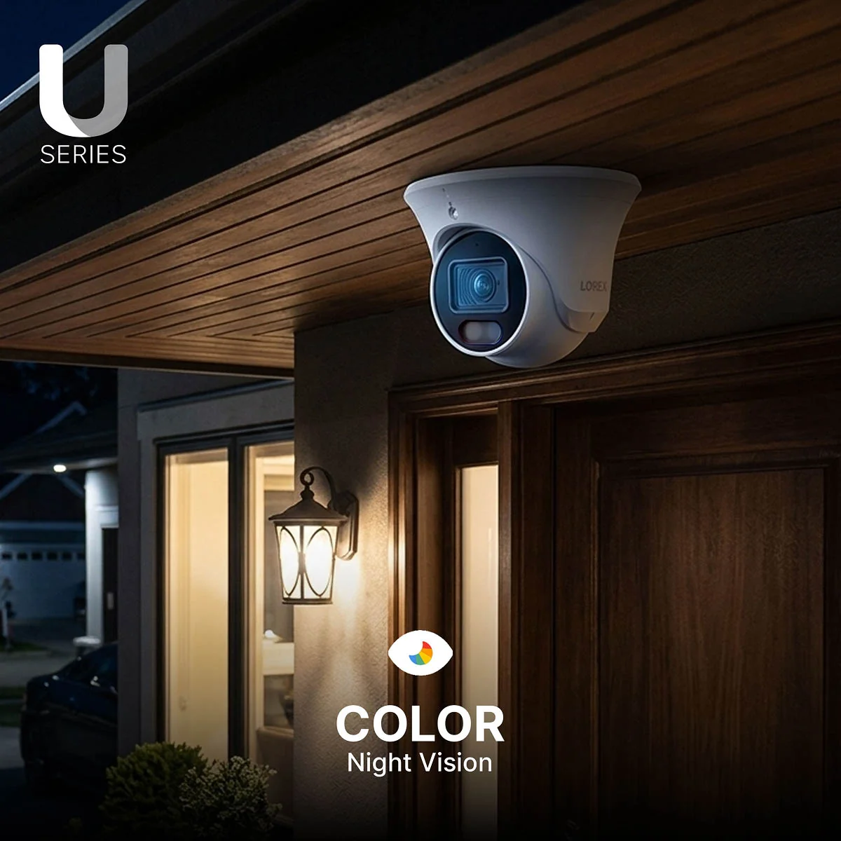 Lorex Connect U3 2K+ PoE Turret Camera with Red & Blue Deterrence Lights - Image 5