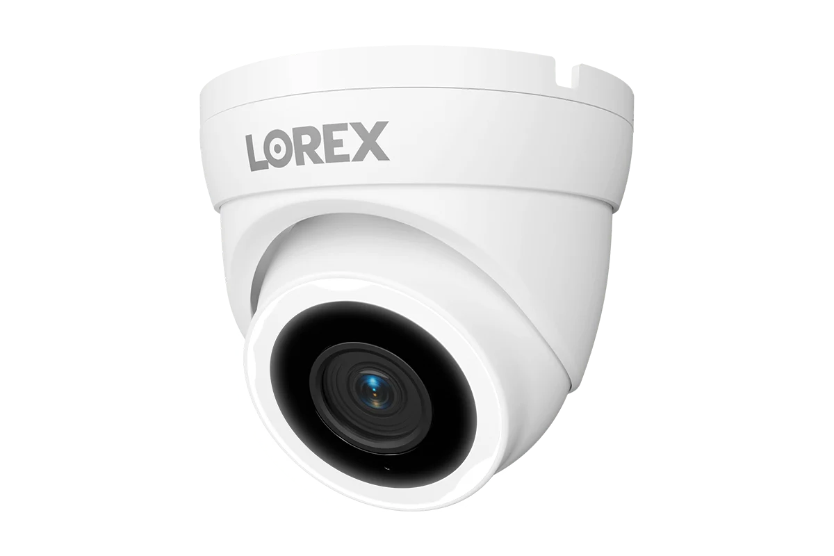 Lorex Connect V3 4K Wired PoE Turret Camera with Smart Security Lighting - White/Black