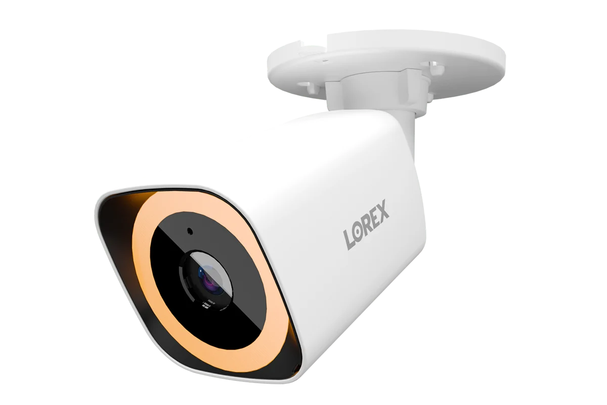 Lorex Connect V5 4K PoE Bullet Cameras with Color Smart Security Lighting - White/Black