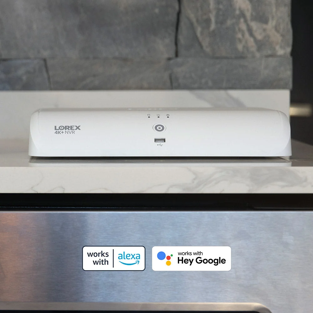 Lorex 4K Fusion 2TB Wired NVR System with Four 4K IP Turret Smart Security Lighting Cameras - Image 2