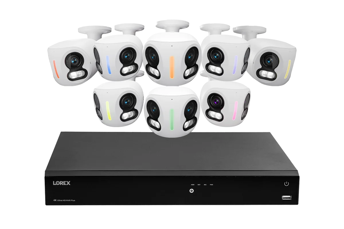 Lorex Classic Fusion Series 4K 16 Channel 4TB Wired NVR System with 4K IP Dual Lens Cameras