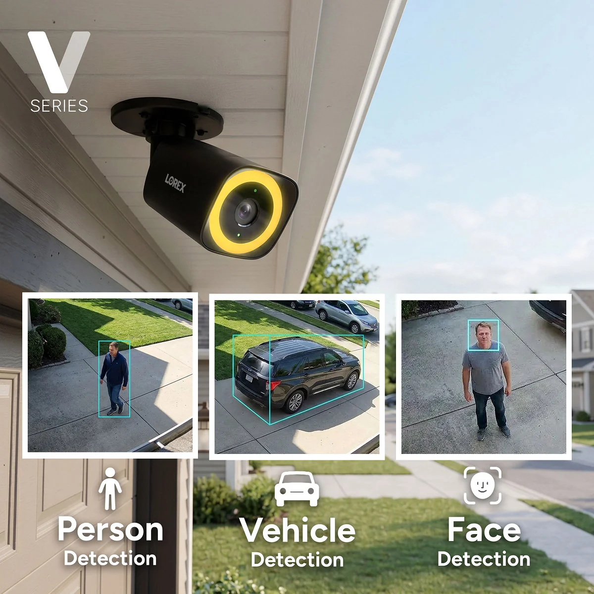 Lorex Connect V5 4K PoE Bullet Cameras with Color Smart Security Lighting - White/Black - Image 5