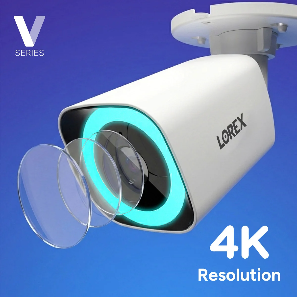 Lorex Connect V5 4K PoE Bullet Cameras with Color Smart Security Lighting - White/Black - Image 4