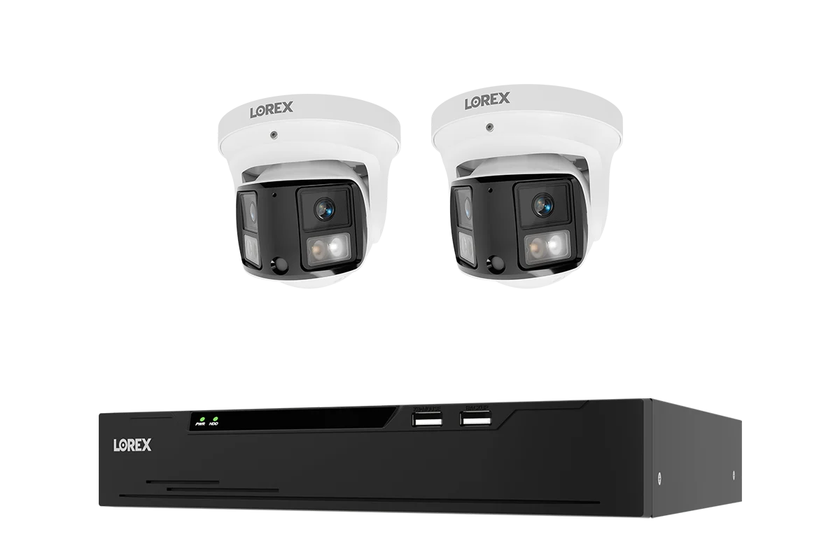 Lorex Connect X Series 4K 8-Channel Wired NVR System with X3 Dual-Lens Turret Camera - 2TB
