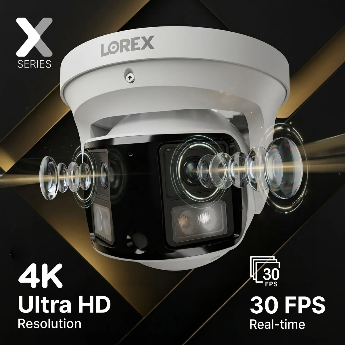 Lorex Connect X3 4K Dual-Lens Turret Camera with 190° Panoramic Coverage - Image 5