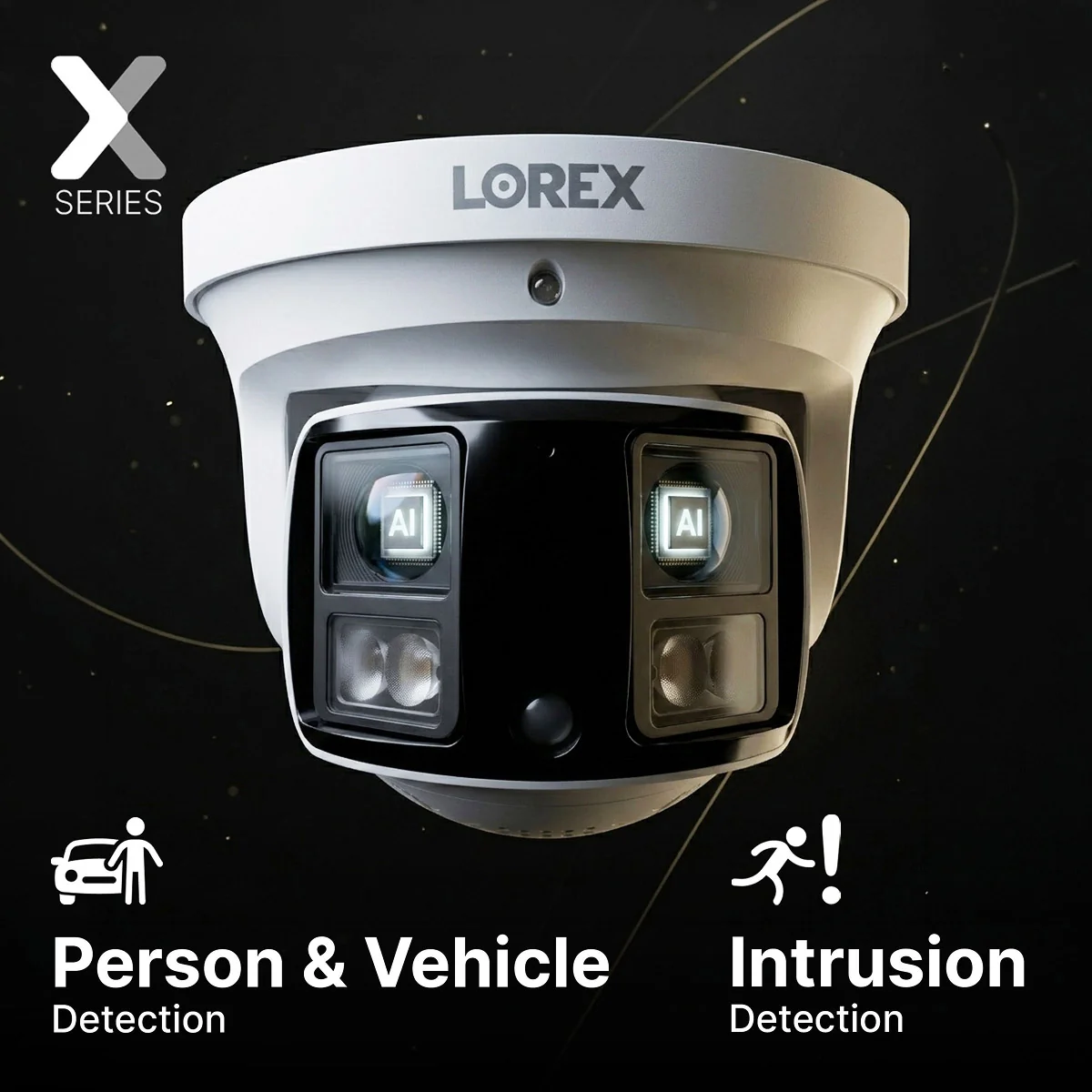 Lorex Connect X3 4K Dual-Lens Turret Camera with 190° Panoramic Coverage - Image 4