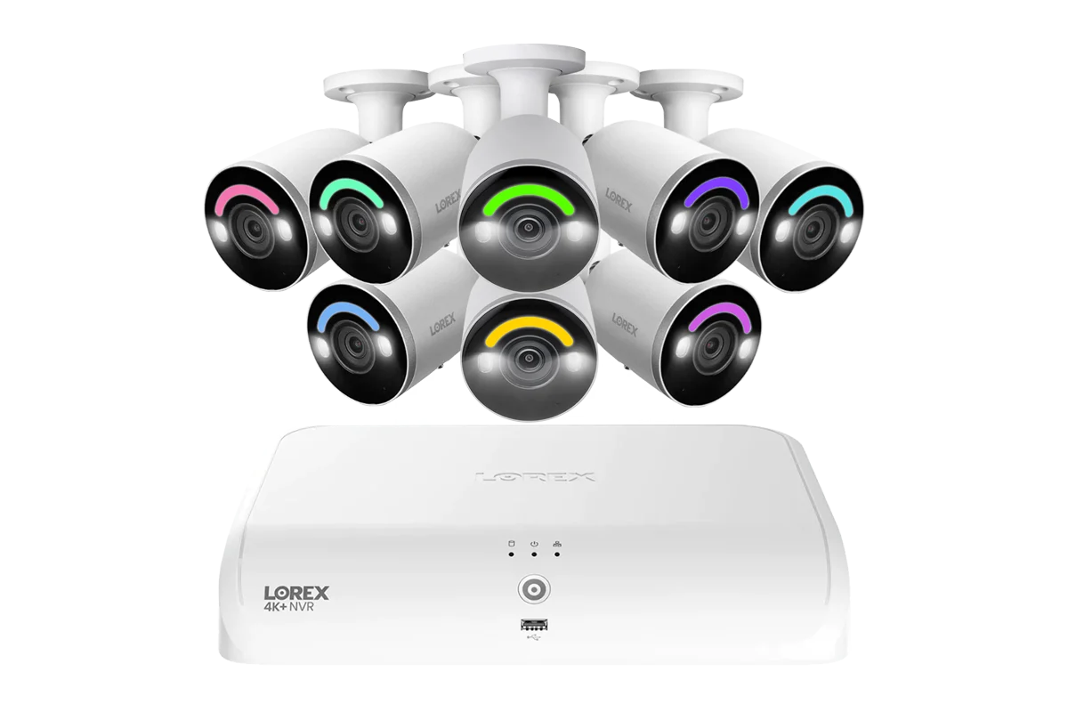 Lorex Fusion Series 4K 16 Channel (8 Wired + 8 Fusion Wi-Fi) 2TB Wired System with H12 Wired 4K IP Bullet Cameras