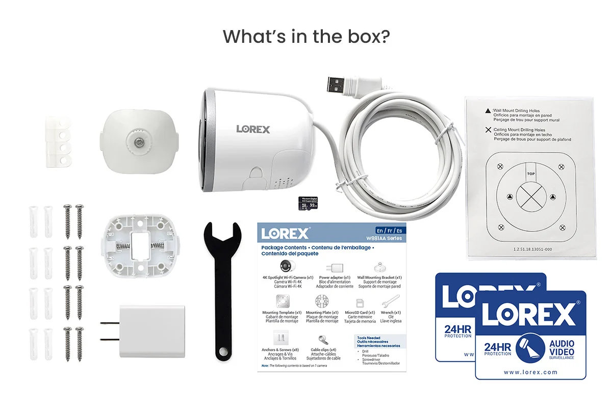 Lorex 4K Spotlight Indoor/Outdoor Wi-Fi 6 Security Camera with Smart Security Lighting (32GB, Cloud-Enabled) - Image 3